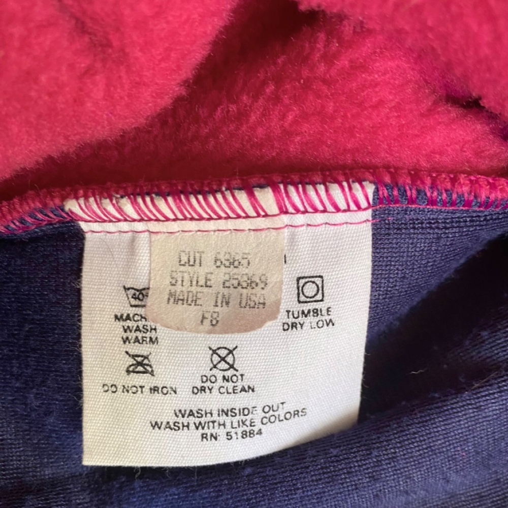 Vintage Patagonia M Hot Pink Blue Purple Half Zip Fleece Pullover Womens 12 USA - Picture 9 of 13